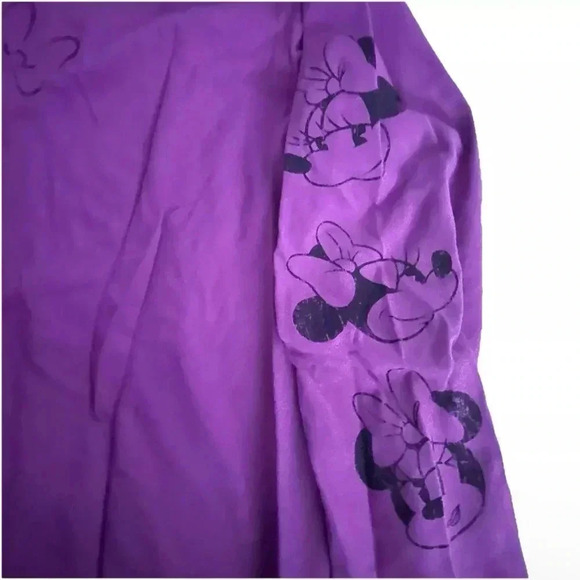 Disney Parks Purple Minnie Mouse Long Sleeve Shirt Size Medium - Picture 3 of 6